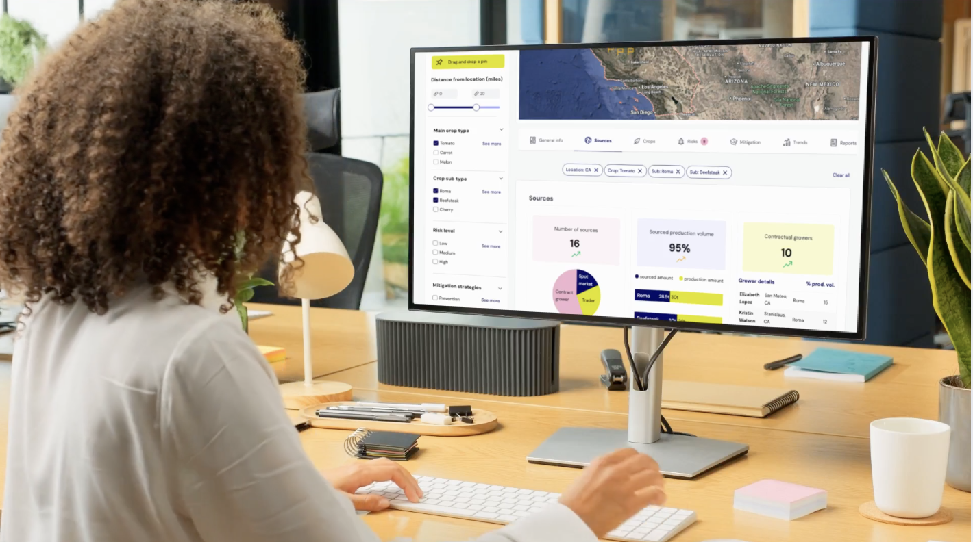A procurement leader using the Finches Agronomy desktop version